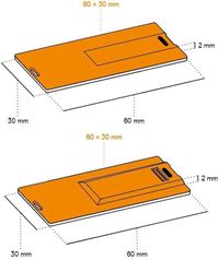 USB RICICLATA COLOR CARD SMALL